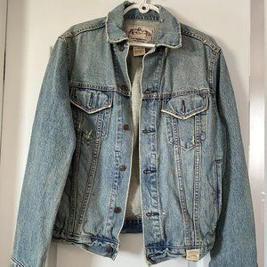 Vintage Abercrombie & Fitch Distressed Denim Jacket Size Medium